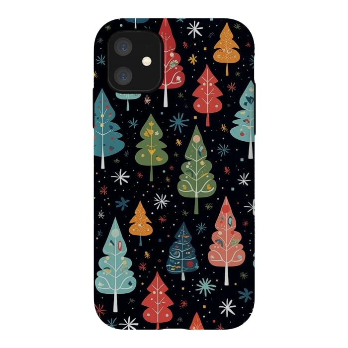 iPhone 11 StrongFit Whimsical Christmas Pattern by Texnotropio