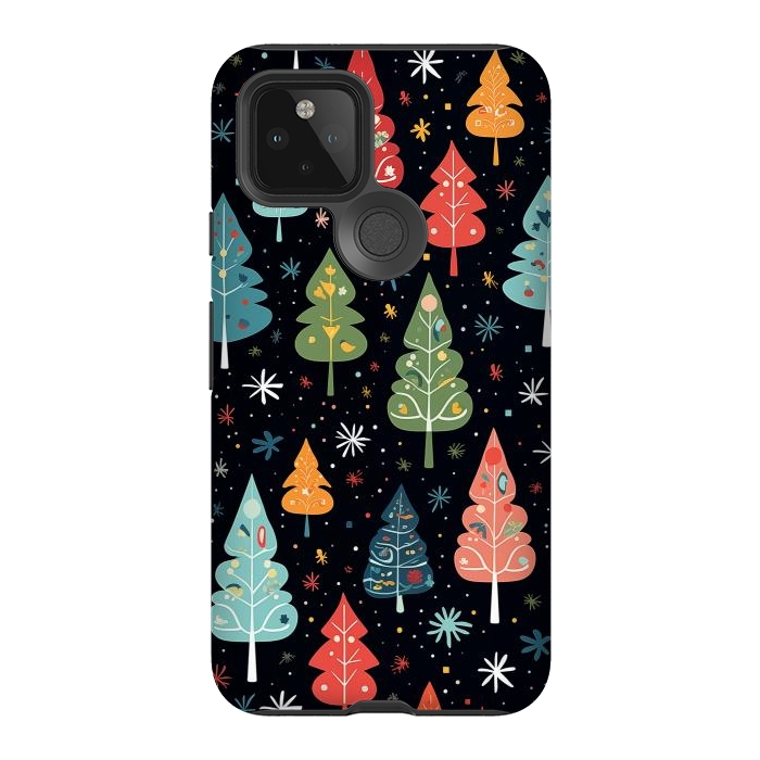 Pixel 5 StrongFit Whimsical Christmas Pattern by Texnotropio