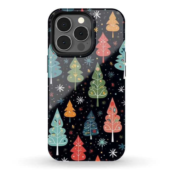 iPhone 13 pro StrongFit Whimsical Christmas Pattern by Texnotropio