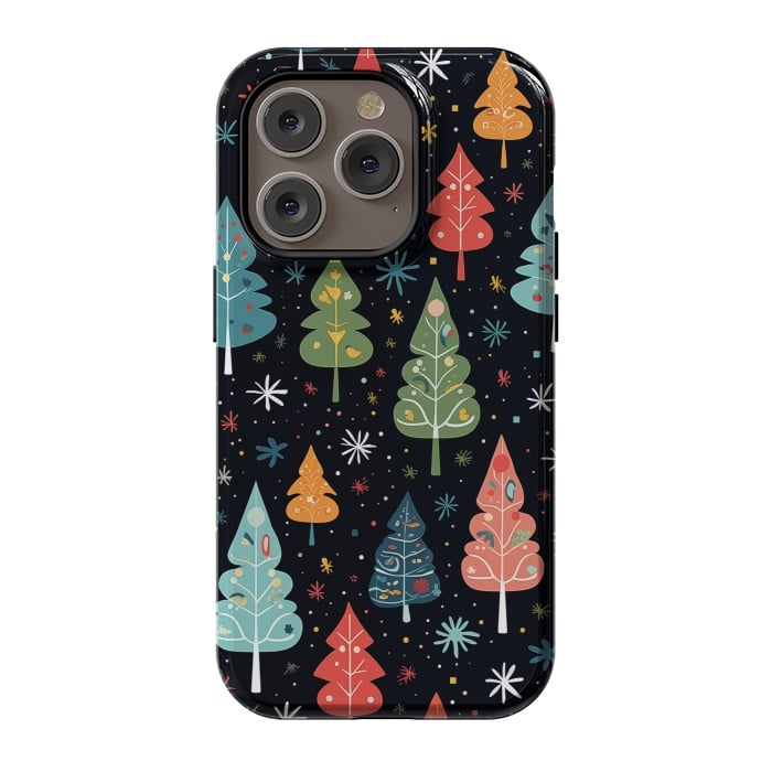 iPhone 14 Pro StrongFit Whimsical Christmas Pattern by Texnotropio