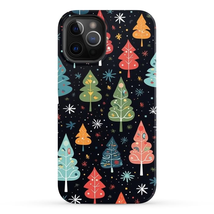 iPhone 12 Pro Max StrongFit Whimsical Christmas Pattern by Texnotropio