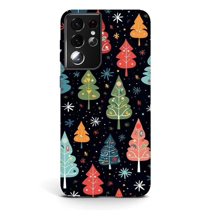 Galaxy S21 ultra StrongFit Whimsical Christmas Pattern by Texnotropio