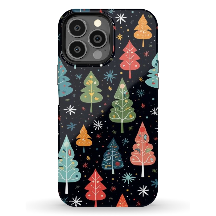 iPhone 13 Pro Max StrongFit Whimsical Christmas Pattern by Texnotropio
