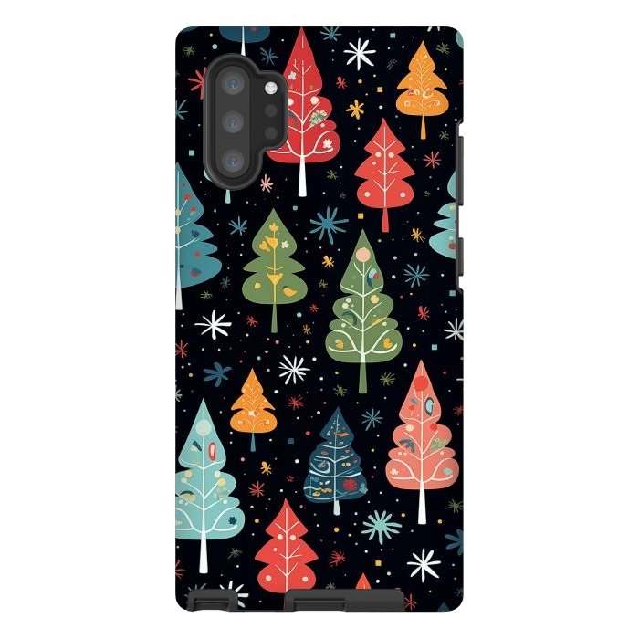 Galaxy Note 10 plus StrongFit Whimsical Christmas Pattern by Texnotropio