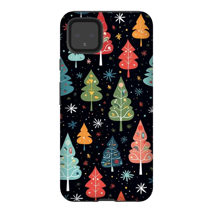 Pixel 4XL StrongFit Whimsical Christmas Pattern by Texnotropio
