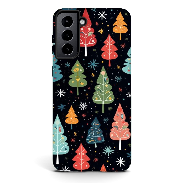 Galaxy S21 plus StrongFit Whimsical Christmas Pattern by Texnotropio