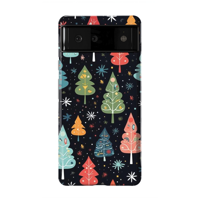 Pixel 6 StrongFit Whimsical Christmas Pattern by Texnotropio