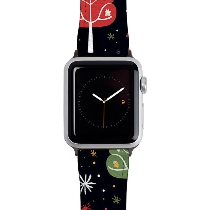 Watch 38mm / 40mm Strap PU leather Whimsical Christmas Pattern by Texnotropio
