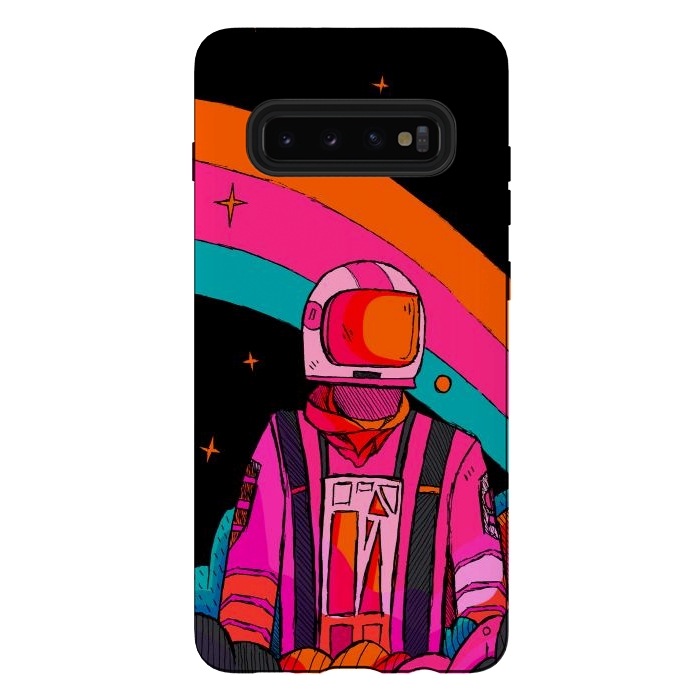 Galaxy S10 plus StrongFit Rainbow Astronaut by Steve Wade (Swade)