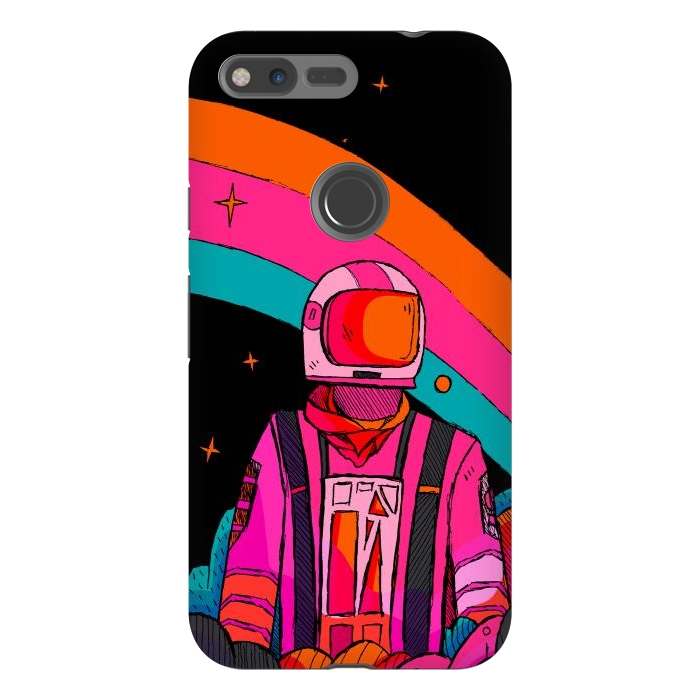 Pixel XL StrongFit Rainbow Astronaut by Steve Wade (Swade)