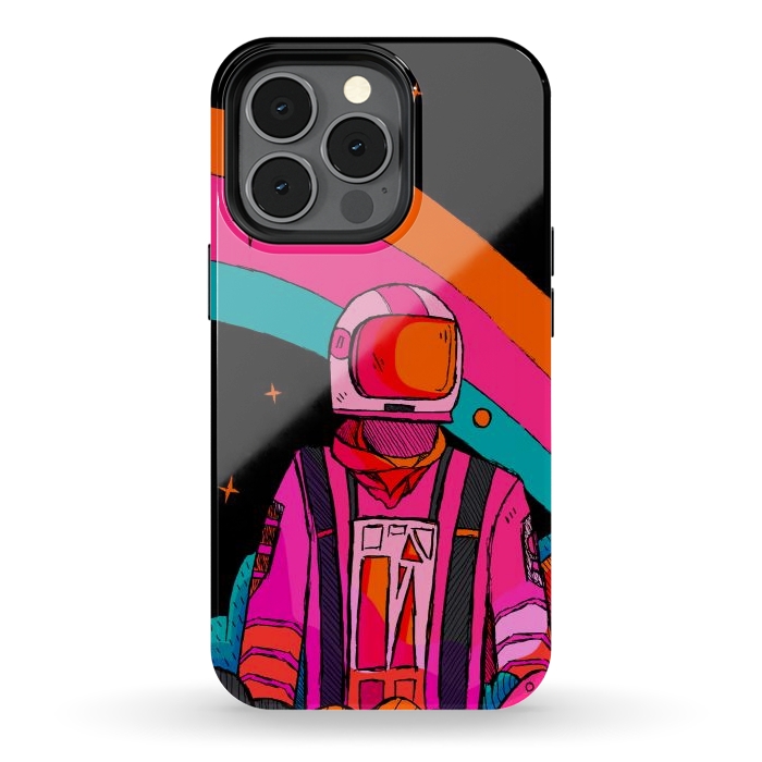 iPhone 13 pro StrongFit Rainbow Astronaut by Steve Wade (Swade)