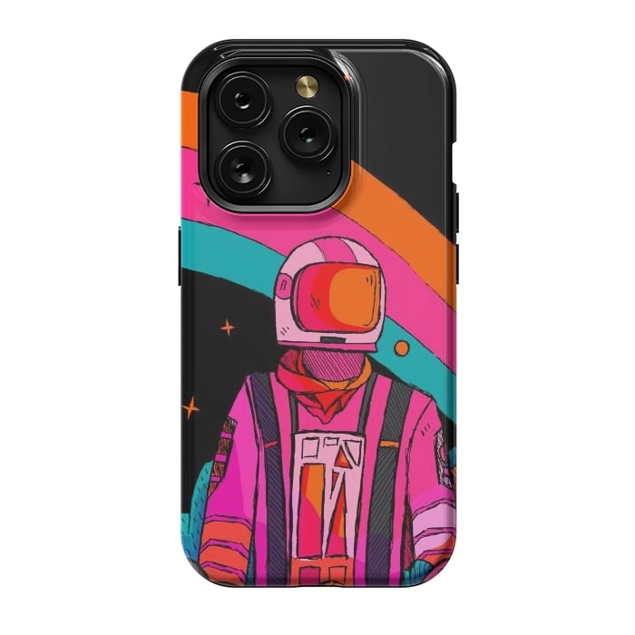 iPhone 15 Pro StrongFit Rainbow Astronaut by Steve Wade (Swade)