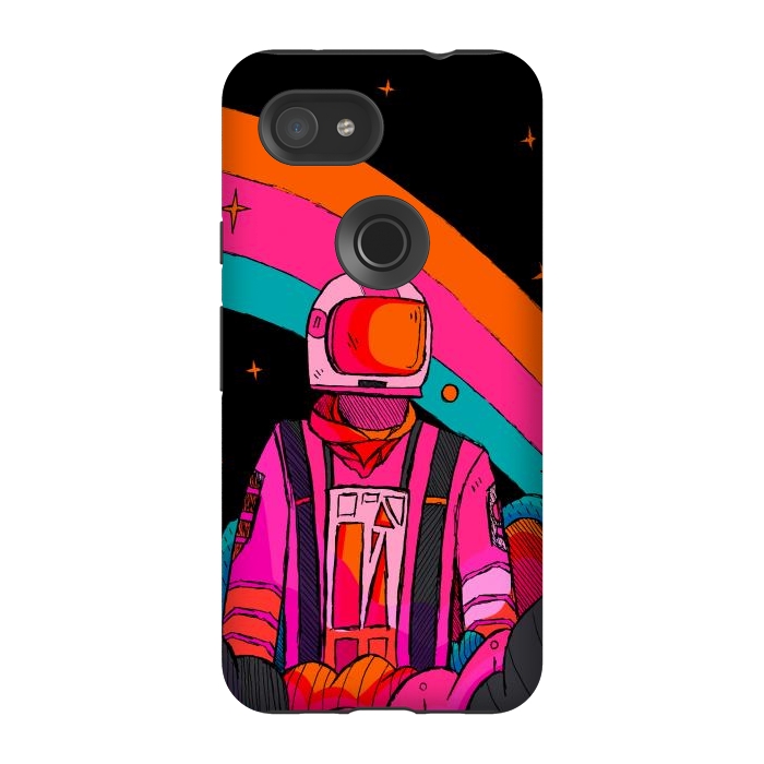 Pixel 3A StrongFit Rainbow Astronaut by Steve Wade (Swade)