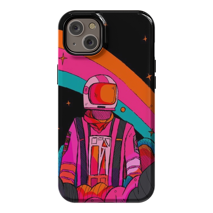 iPhone 14 Plus StrongFit Rainbow Astronaut by Steve Wade (Swade)