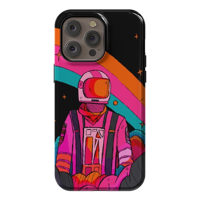 iPhone 14 Pro max StrongFit Rainbow Astronaut by Steve Wade (Swade)