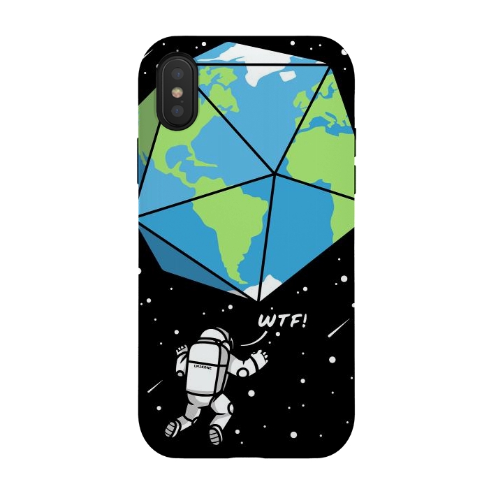 iPhone Xs / X StrongFit D20 Earth Astronaut by LM2Kone