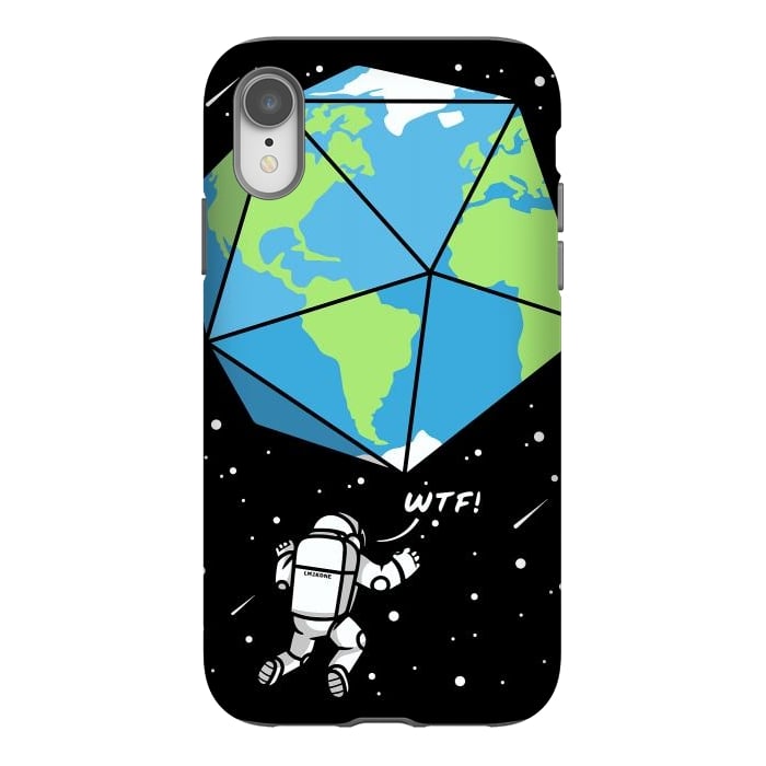 iPhone Xr StrongFit D20 Earth Astronaut by LM2Kone