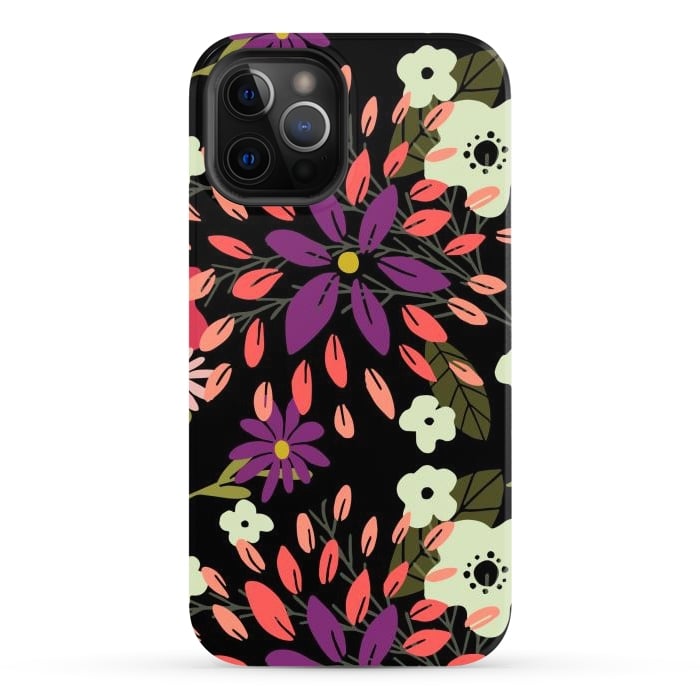 iPhone 12 Pro Max StrongFit Bright Floral by Tiny Thistle Studio