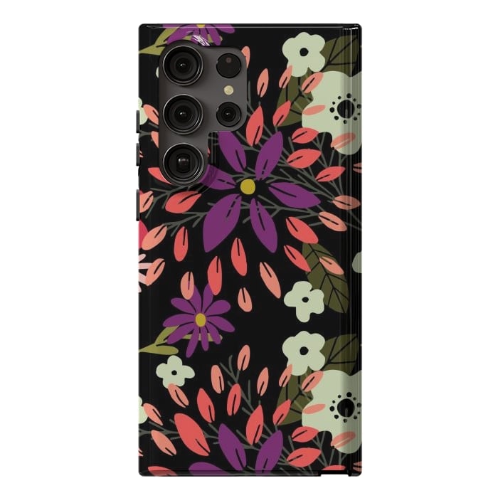 Galaxy S23 Ultra StrongFit Bright Floral by Tiny Thistle Studio