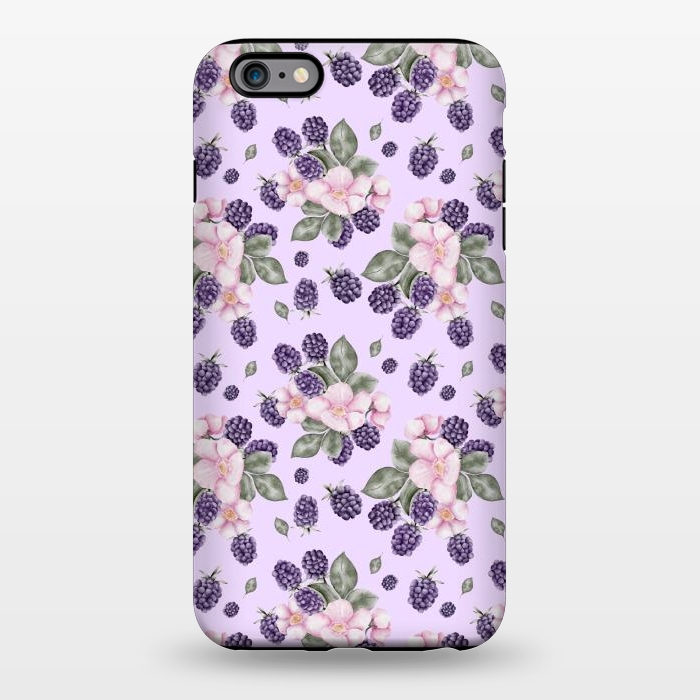 iPhone 6/6s plus StrongFit Berries and flowers, light purple by Flowery Stories