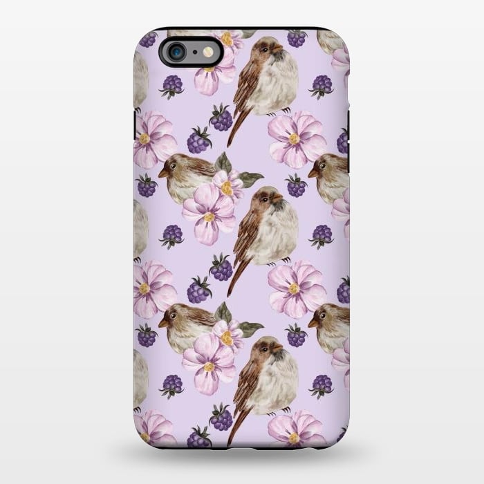 iPhone 6/6s plus StrongFit Lovely birds, light purple by Flowery Stories