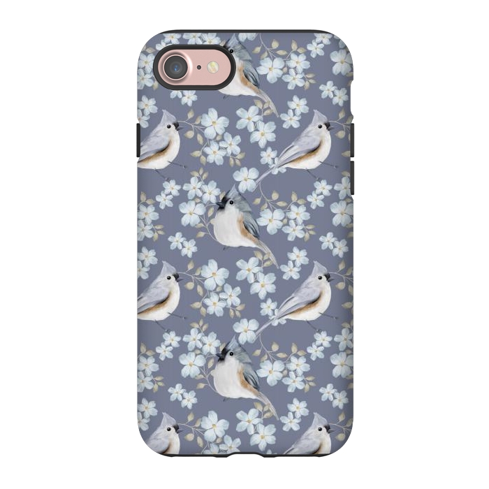 iPhone 7 StrongFit Tufted titmouse by Flowery Stories