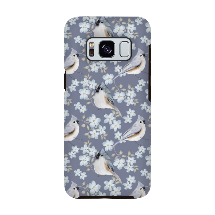 Galaxy S8 StrongFit Tufted titmouse by Flowery Stories