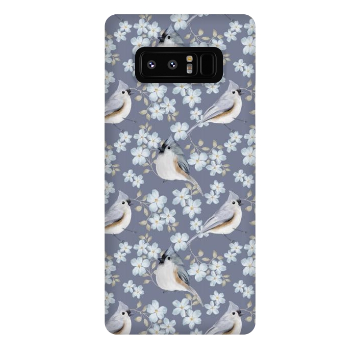 Galaxy Note 8 StrongFit Tufted titmouse by Flowery Stories