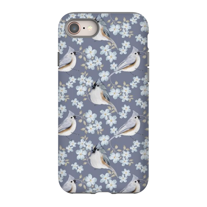 iPhone 8 StrongFit Tufted titmouse by Flowery Stories