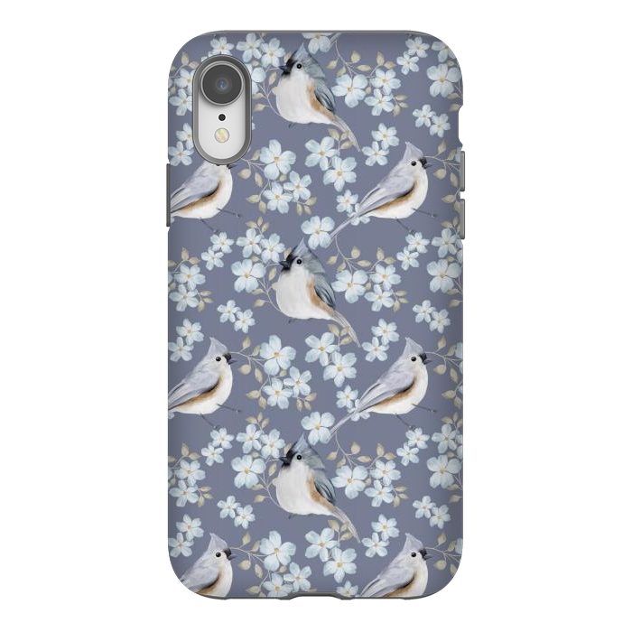 iPhone Xr StrongFit Tufted titmouse by Flowery Stories