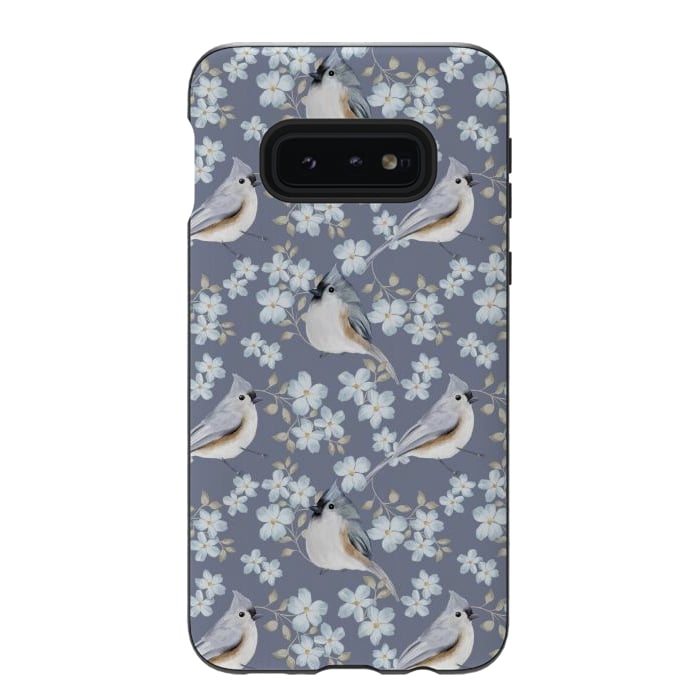 Galaxy S10e StrongFit Tufted titmouse by Flowery Stories