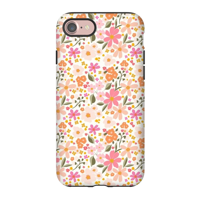 iPhone 7 StrongFit Flowery, white by Flowery Stories
