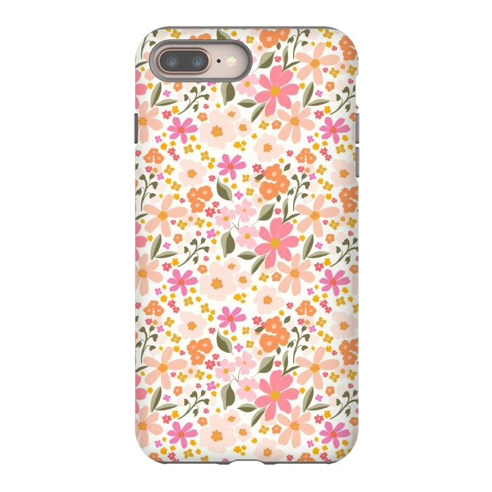 iPhone 7 plus StrongFit Flowery, white by Flowery Stories
