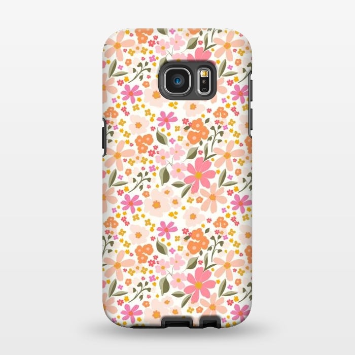 Galaxy S7 EDGE StrongFit Flowery, white by Flowery Stories