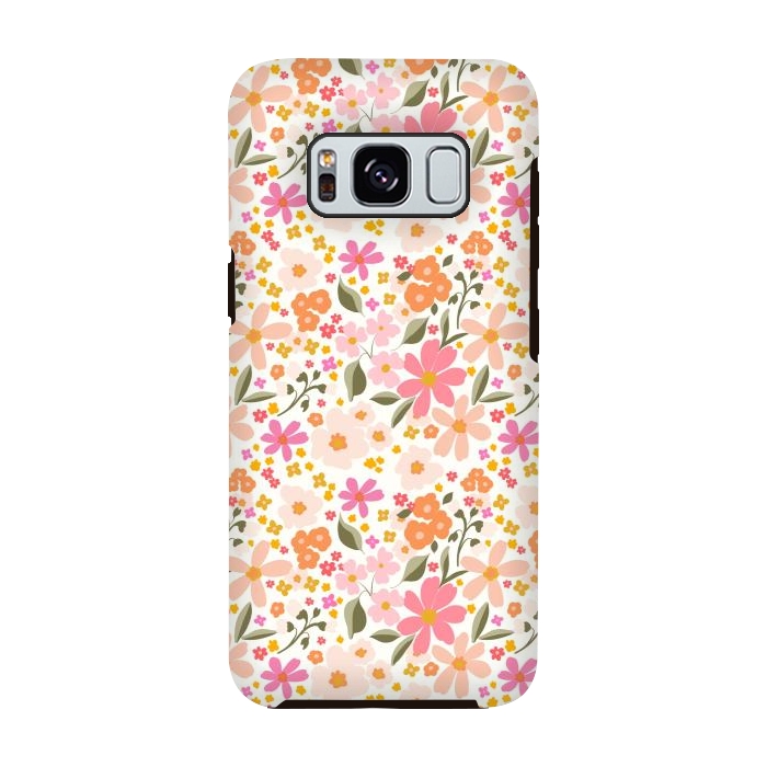 Galaxy S8 StrongFit Flowery, white by Flowery Stories