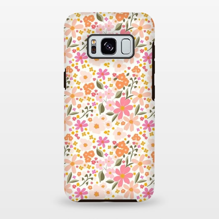 Galaxy S8 plus StrongFit Flowery, white by Flowery Stories