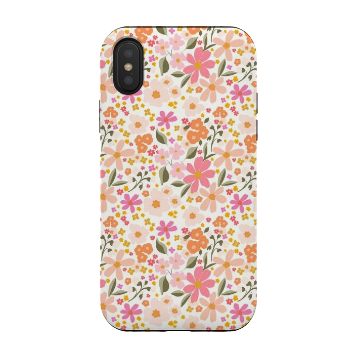 iPhone Xs / X StrongFit Flowery, white by Flowery Stories