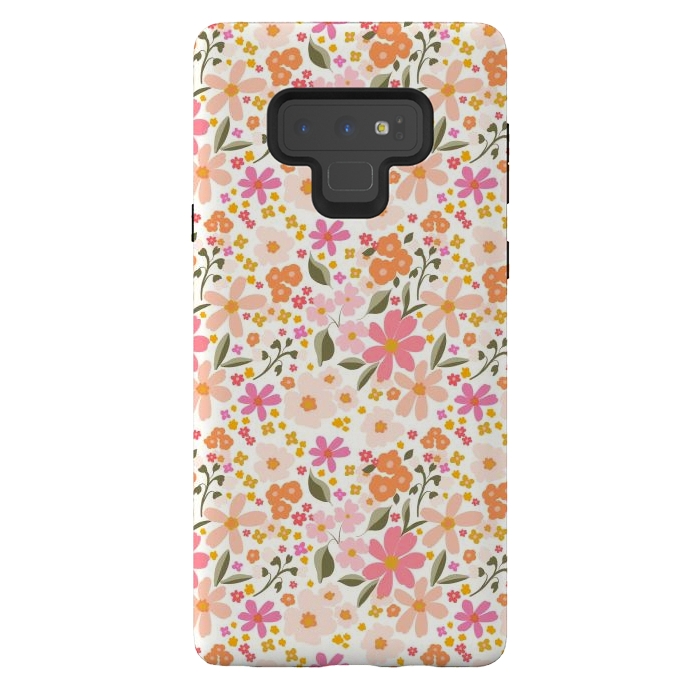 Galaxy Note 9 StrongFit Flowery, white by Flowery Stories