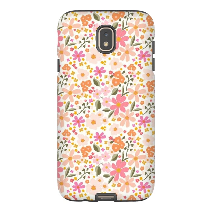 Galaxy J7 StrongFit Flowery, white by Flowery Stories