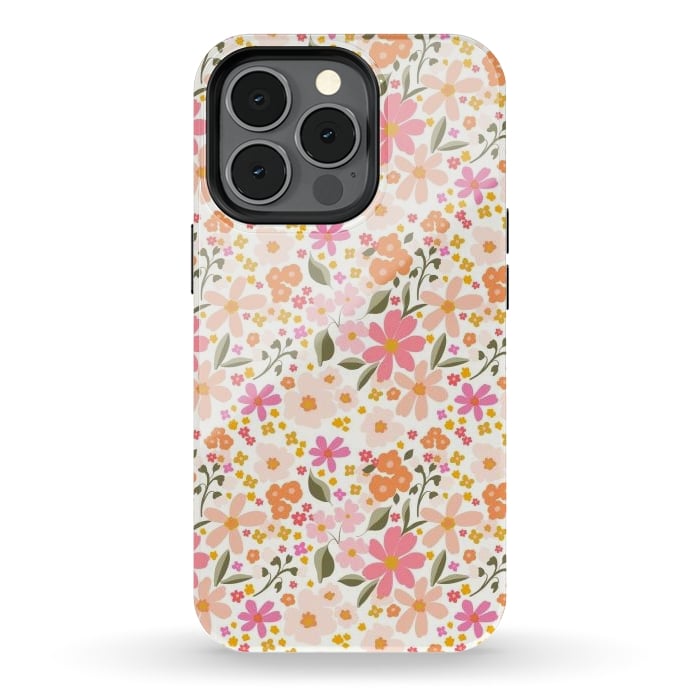 iPhone 13 pro StrongFit Flowery, white by Flowery Stories