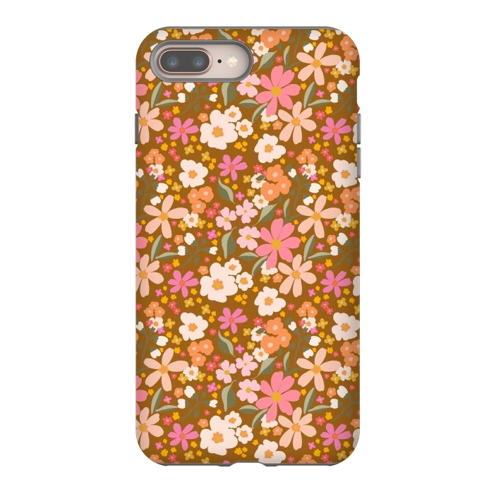 iPhone 7 plus StrongFit Flowery, rust by Flowery Stories
