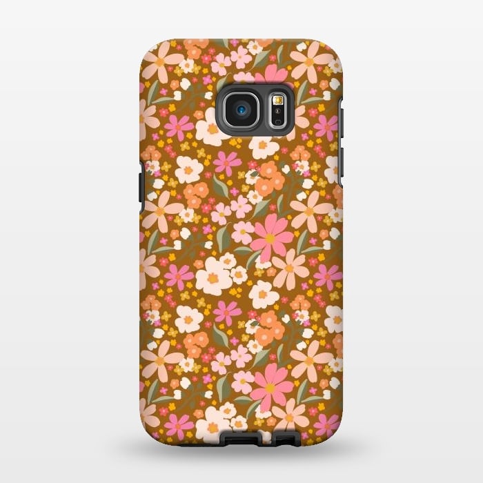 Galaxy S7 EDGE StrongFit Flowery, rust by Flowery Stories