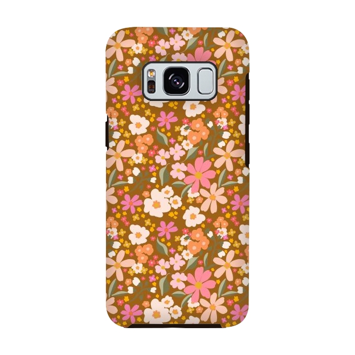 Galaxy S8 StrongFit Flowery, rust by Flowery Stories