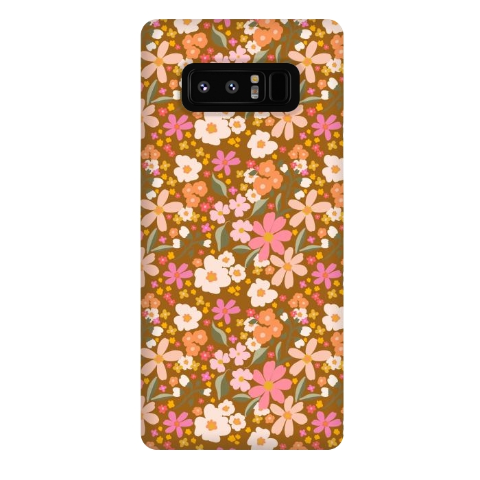 Galaxy Note 8 StrongFit Flowery, rust by Flowery Stories