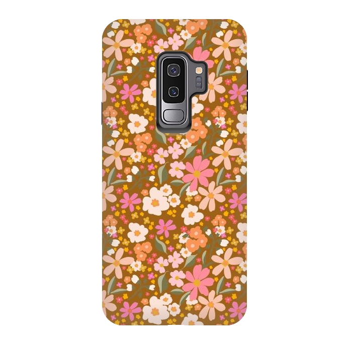 Galaxy S9 plus StrongFit Flowery, rust by Flowery Stories