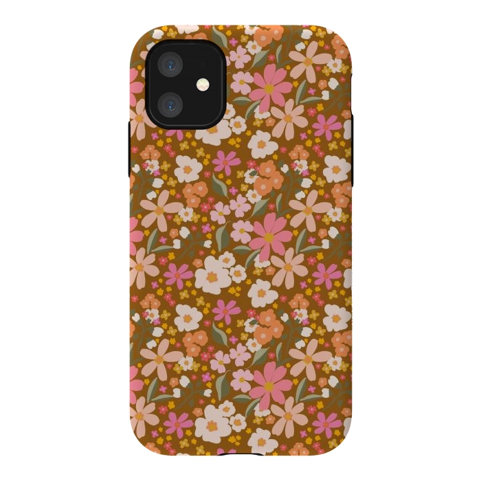iPhone 11 StrongFit Flowery, rust by Flowery Stories
