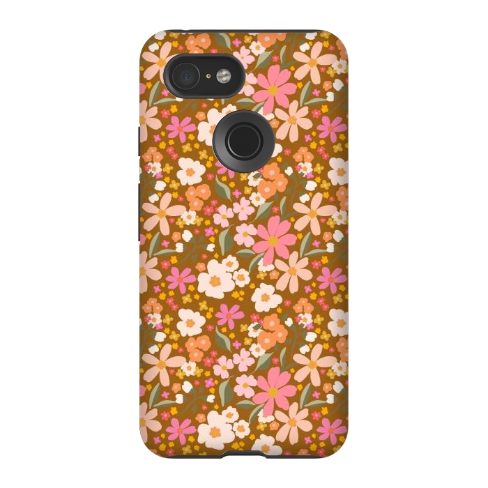 Pixel 3 StrongFit Flowery, rust by Flowery Stories