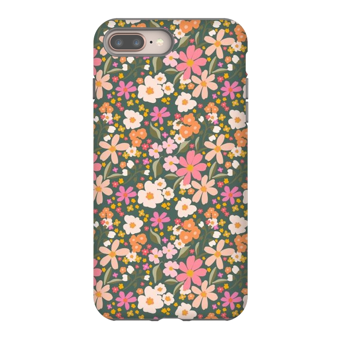 iPhone 7 plus StrongFit Flowery, green by Flowery Stories