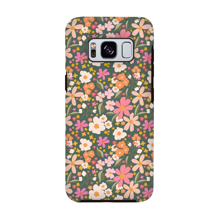 Galaxy S8 StrongFit Flowery, green by Flowery Stories