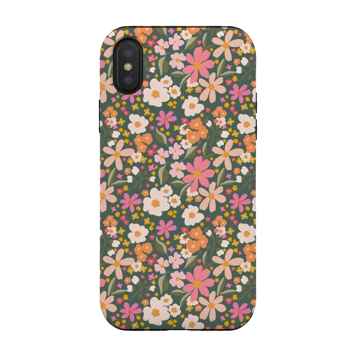 iPhone Xs / X StrongFit Flowery, green by Flowery Stories